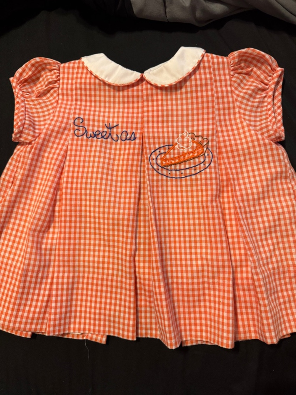 NEW! The Proper Peony Sweet As Pie Orange Gingham Dress Size 12M